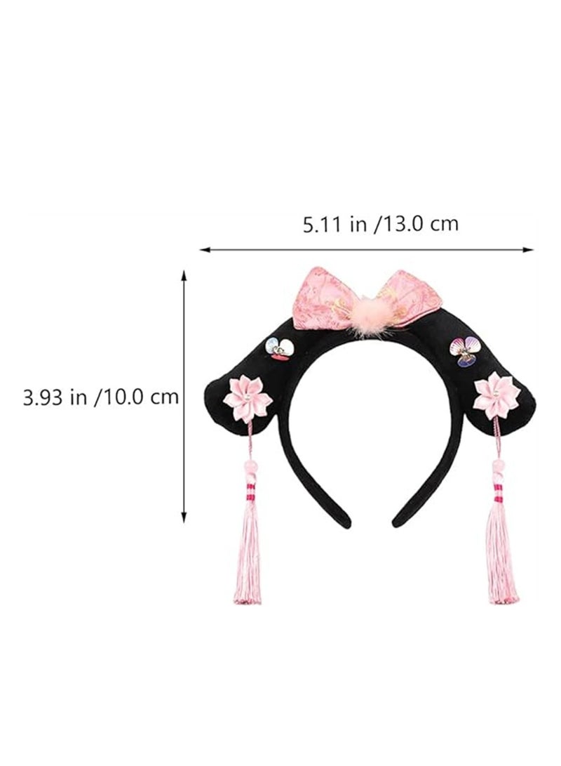 Loquat Qing Dynasty Headdress, Chinese Princess Headband Royal Crown Hat Hairband for Stage Performance Prop Carnival Costume Accessories, 1 Pcs - Image 3