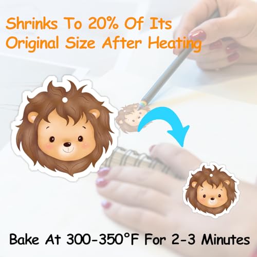 Yewltvep 206PCS Shrinky Dink Sheets Kit with Case, Shrink Art Shrink Plastic Sheet Shrinky Dink Keychain Kit with 25Pcs Shrinky Paper Sheets Keychains Accessories for DIY Ornaments Craft Rings Keychains - Image 2