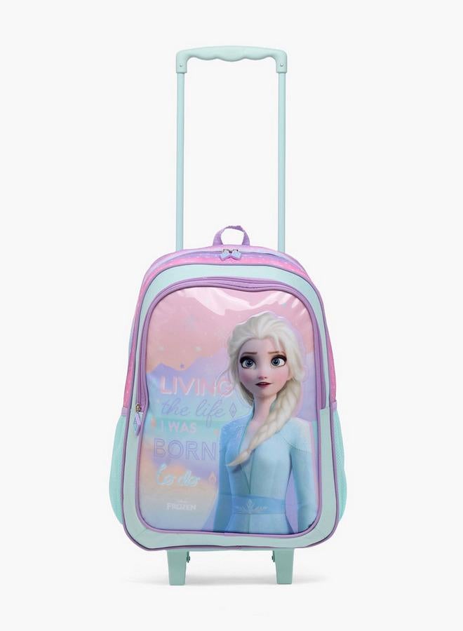 Disney Frozen 5-Piece School Trolley Bag Set For Kids 13+ Years With Lunch Box And Bottle - Image 3