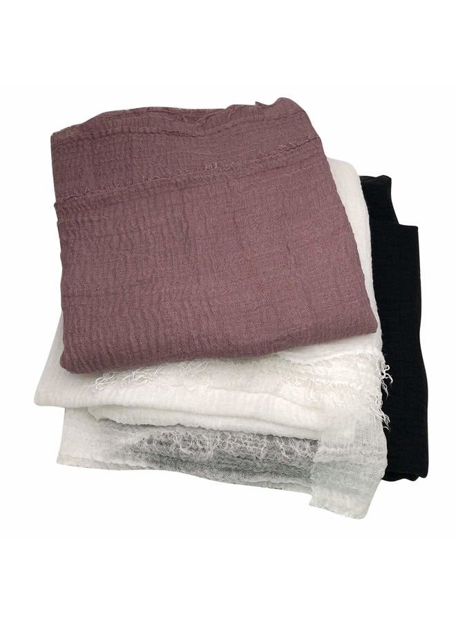 Axe Sickle Women Scarf Shawl for All Season 3PCS Scarve Wrap Head Scarve E. - Image 2