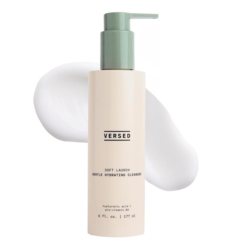 Versed Versed Gentle Hydrating Facial Cleanser  Cream Face Cleanser with Hyaluronic Acid  Aloe Leaf Juice  FragranceFree cleanser for Dry Skin 