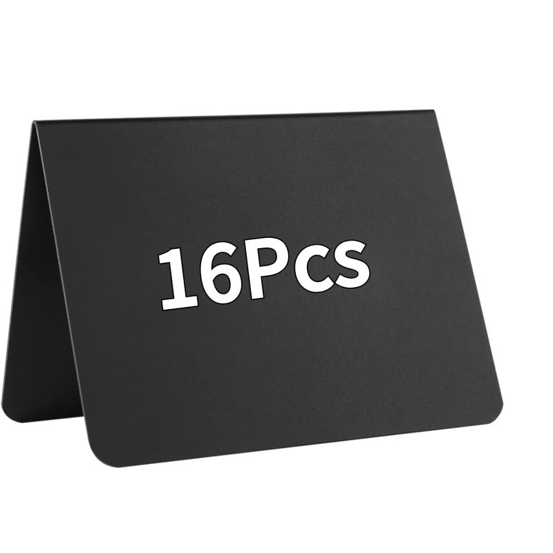 Mini Chalkboard Signs 16 Pack Black Party Decor Write Erase - Image 1