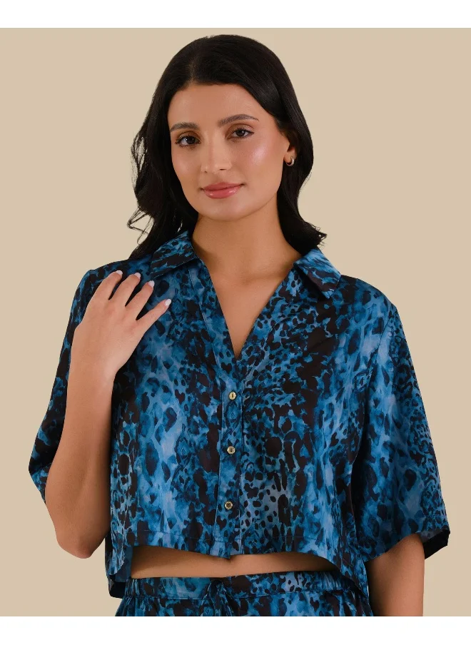 ايسلا اند ايفي Isla & Evie Katie Crop Boxy Pyjama Shirt