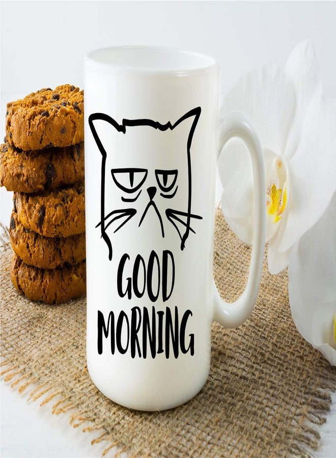 CBTwear كوب قهوة سيراميك أبيض من سي بي تي وير، بتصميم قطة غاضبة مرحة، سعة 11 أونصة - هدية مميزة ولطيفة لأمهات القطط، مناسبة لأعياد الميلاد، أو ذكرى الزواج، أو أي مناسبة أخرى. - Image 5
