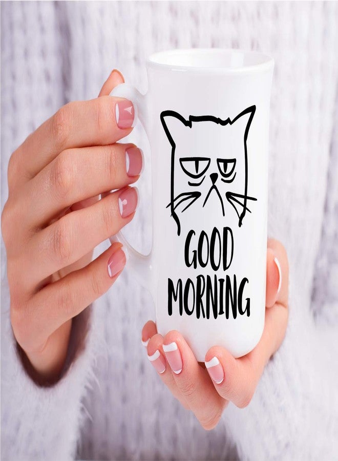 CBTwear كوب قهوة سيراميك أبيض من سي بي تي وير، بتصميم قطة غاضبة مرحة، سعة 11 أونصة - هدية مميزة ولطيفة لأمهات القطط، مناسبة لأعياد الميلاد، أو ذكرى الزواج، أو أي مناسبة أخرى. - Image 3