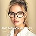 XVXV Reading Glasses for Women Men Blue Light Blocking Readers Oversize Oprah Square Anti GlareEyestrain Spring Hinge3PackMix105X - Image 4