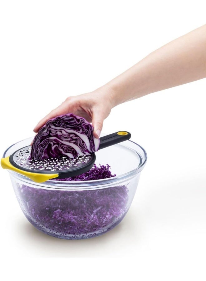 Dreamfarm 3mm Ograte – Medium | Easy Speed Cheese Food Grater with 2-Way Blades for Efficient Grating | Easy-to-Use Zester Tool | Non-Slip Foot for Greater Safer Easier Control | Blade Cover | Yellow - Image 3