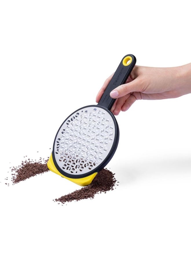 Dreamfarm 3mm Ograte – Medium | Easy Speed Cheese Food Grater with 2-Way Blades for Efficient Grating | Easy-to-Use Zester Tool | Non-Slip Foot for Greater Safer Easier Control | Blade Cover | Yellow - Image 4