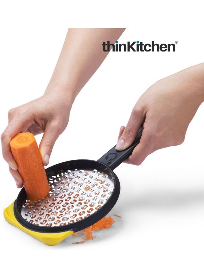 Dreamfarm 3mm Ograte – Medium | Easy Speed Cheese Food Grater with 2-Way Blades for Efficient Grating | Easy-to-Use Zester Tool | Non-Slip Foot for Greater Safer Easier Control | Blade Cover | Yellow - Image 2