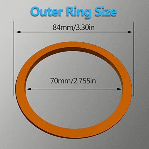 Bentolin For 2016-2023 Tacoma A/C Vent Ring Inner Cover Air Conditioning Outlet Trim Decoration Toyota Tacoma Accessories 4 Piece Kit,Orange - Image 3