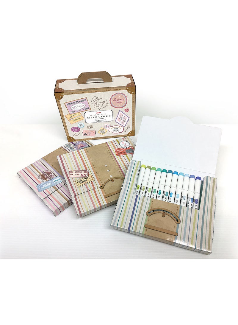 ZEBRA Mildliners Double Sided, Water Based Marker for Journaling, Note Taking, Drawing, Ideal Gift for Artists, Students, Set of 35 Colors - Image 2