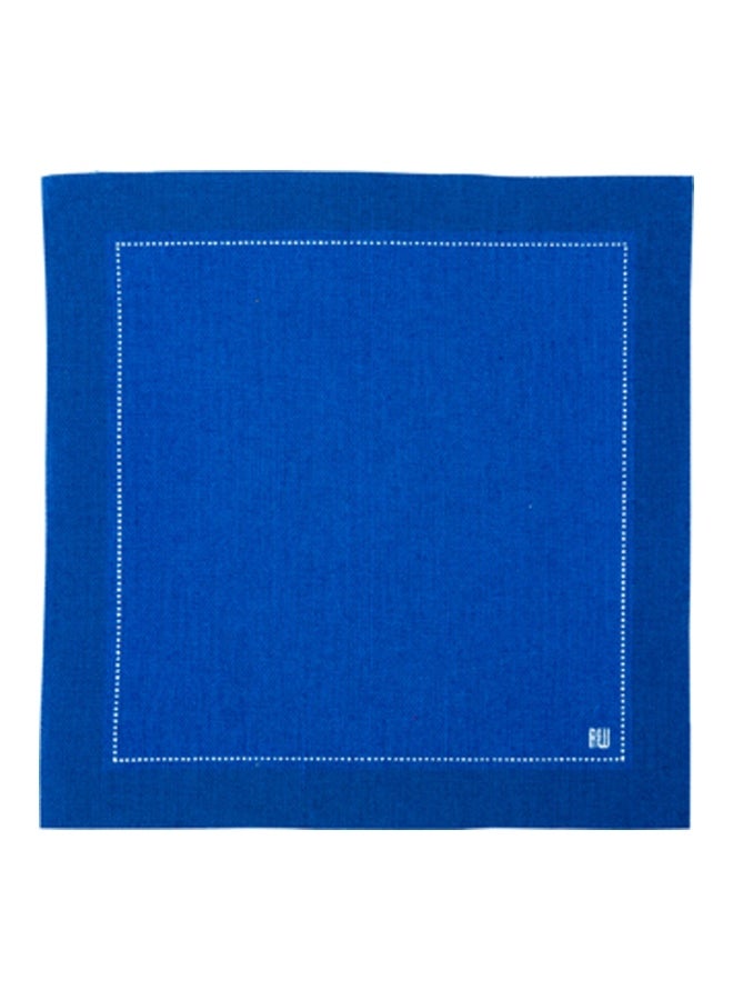 Restaurantware Napluxe  4.5 x 4.5 Inch  Cocktail Napkins, 50 Disposable  Beverage Napkins - Soft, Sustainable, Blue Cotton Square Napkins , Highly Absorbent, For Weddings, Or Birthdays - Image 1