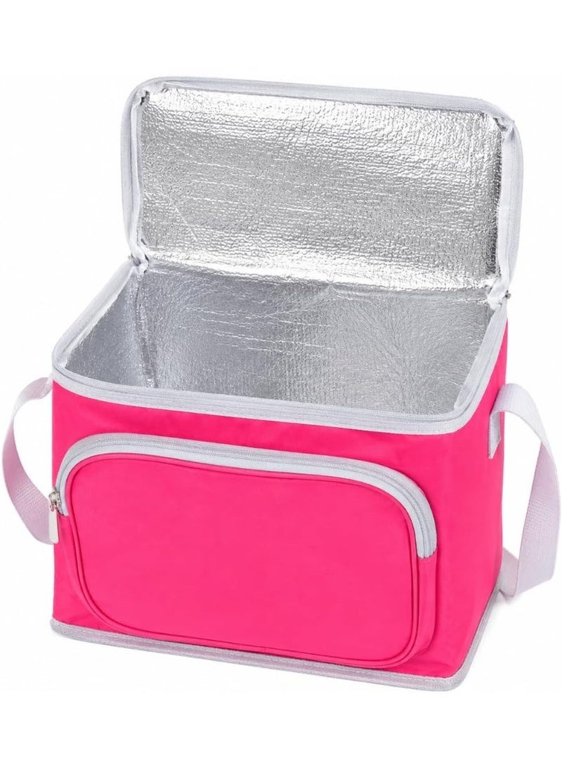 Large insulated cooler bag with a 17-liter capacity, thermal lunch bag with an adjustable shoulder strap, portable zippered food storage bag, foldable, ideal for picnics, camping, travel, beach, and shopping. Dimensions: 30 x 28 x 20 cm - Image 2