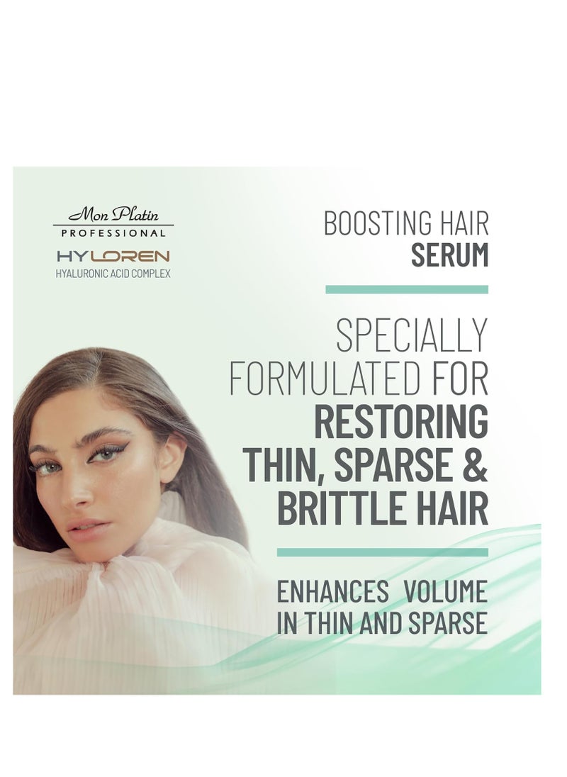 Mon Platin Professional Hair Boosting Serum with Hyaluronic Acid for Thin, Sparse and Damaged Hair, Hair Repair Treatment, Anti Thinning, Calcium Infused Hair Thickening for Soft, Shiny Hair 50ml  - Image 4