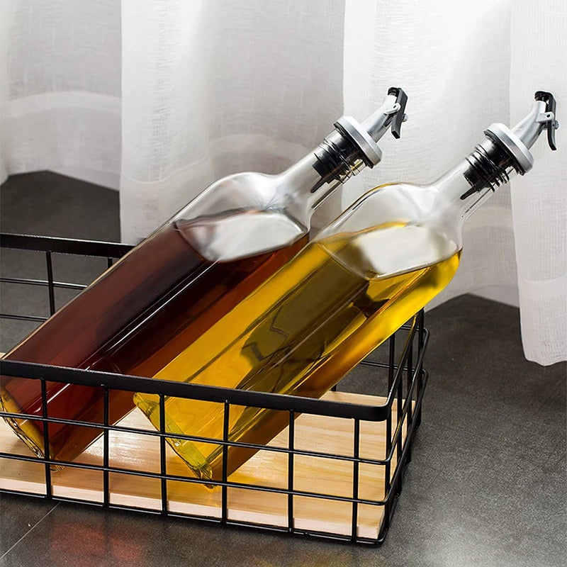 Golden Bird Golden bird International 500 ml Oil Dispenser,Vinegar Cruet Bottle, Air Tight Salad Dressing Cruet Glass Oil Bottle Clear (1) - Image 5