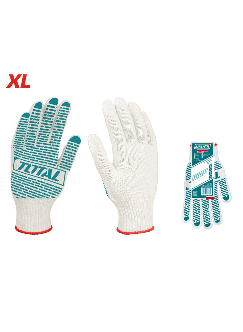 Total Knitted & Pvc Dots Gloves  Tsp11102 - Image 1