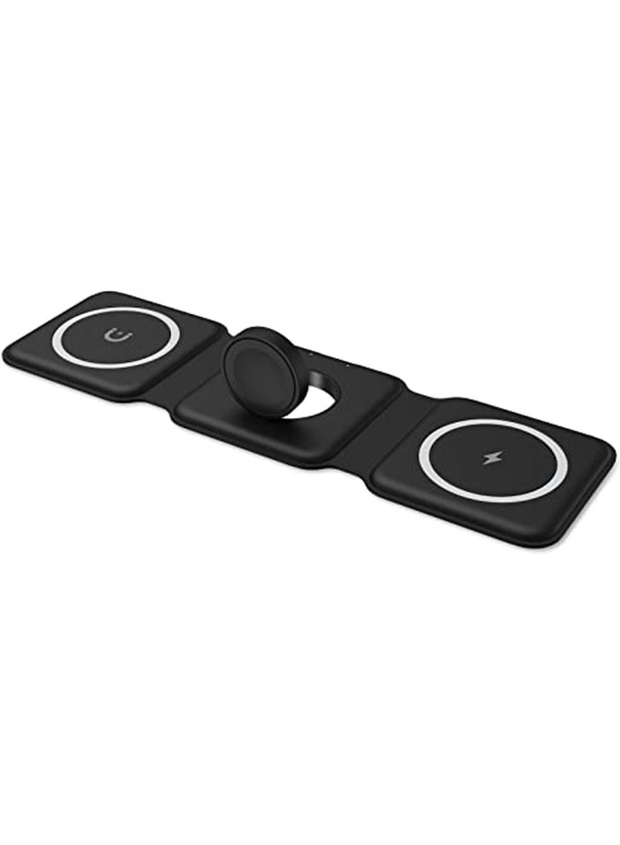 3 in 1 Foldable Wireless Charger, Magsafe Charger Charging Station for Multple Devices,Travel Charger for iPhone16 /15/14/13/12 Series, iWatch, AirPods Pro