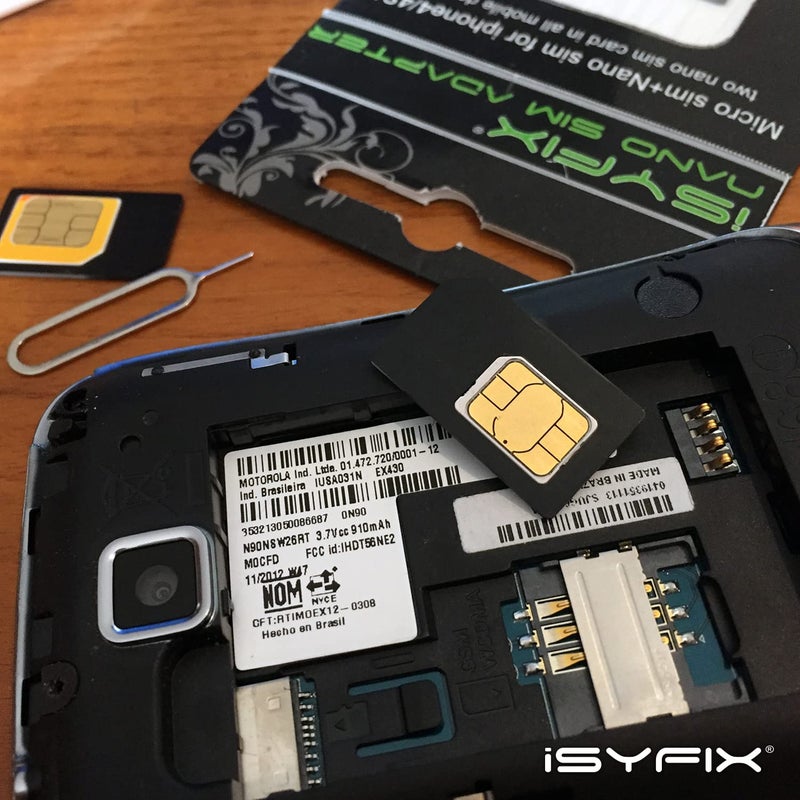 iSYFIX Sim Card Adapter Nano Micro - Standard 4 in 1 Converter Kit with Steel Tray Eject Pin - Image 3
