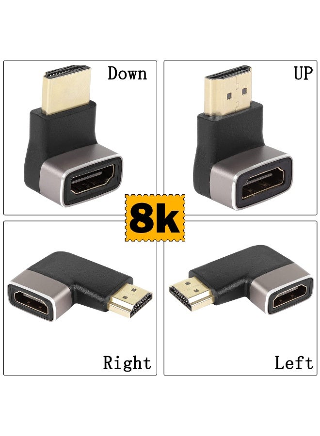 KASTWAVE 2 Pack HDMI 2.1 Down 90 Degree Male to Female Adapter, 8K 270 Degree Angle HDMI, Support 8K@60Hz/4K@120Hz HDR, Suitable for HDTV Switch Laptop PS4 PS5 Xbox TV Projector - Image 5