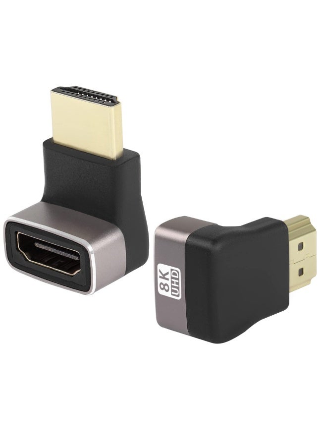 KASTWAVE 2 Pack HDMI 2.1 Down 90 Degree Male to Female Adapter, 8K 270 Degree Angle HDMI, Support 8K@60Hz/4K@120Hz HDR, Suitable for HDTV Switch Laptop PS4 PS5 Xbox TV Projector - Image 4