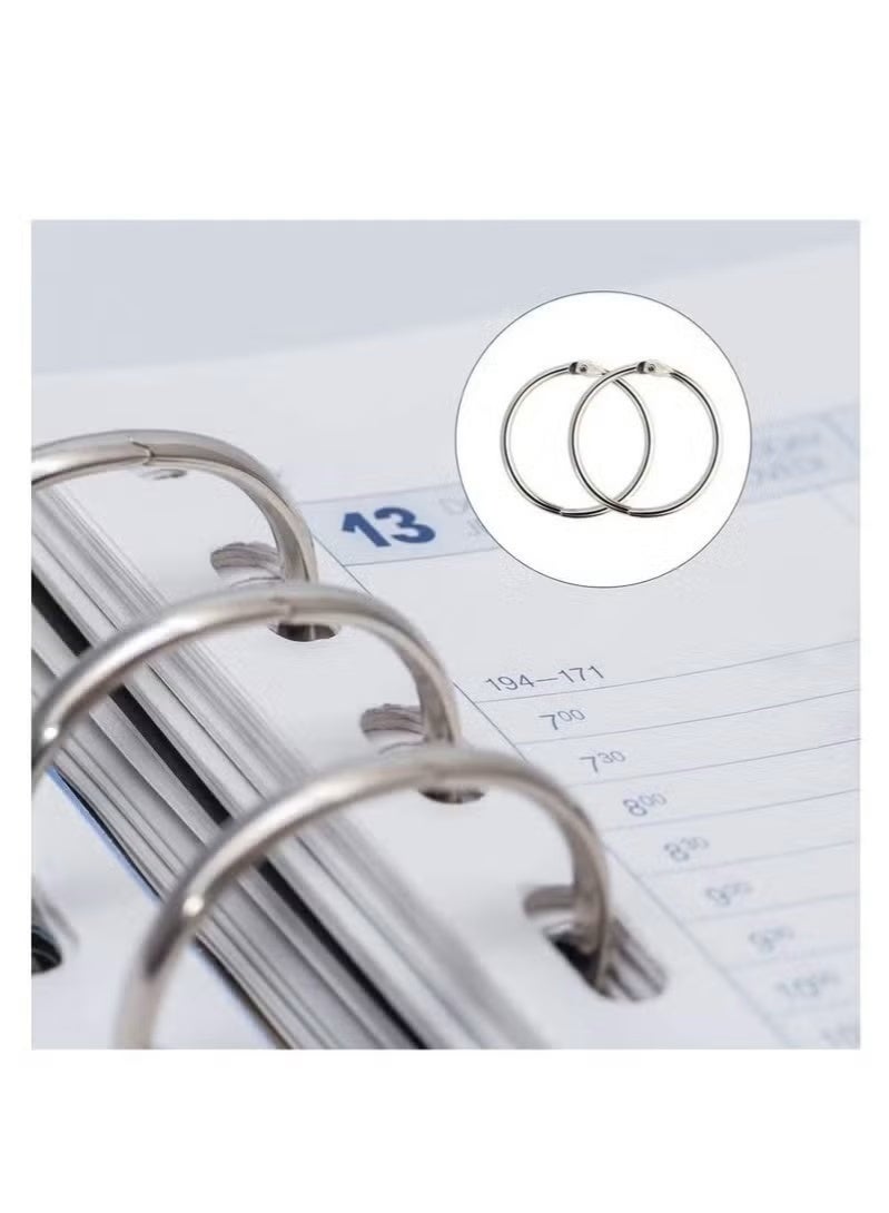 100-Pack Premium Metal Binder Rings (38mm) – Silver Loose Leaf Rings for Flashcards, Index Cards, and Scrapbooking - Image 5