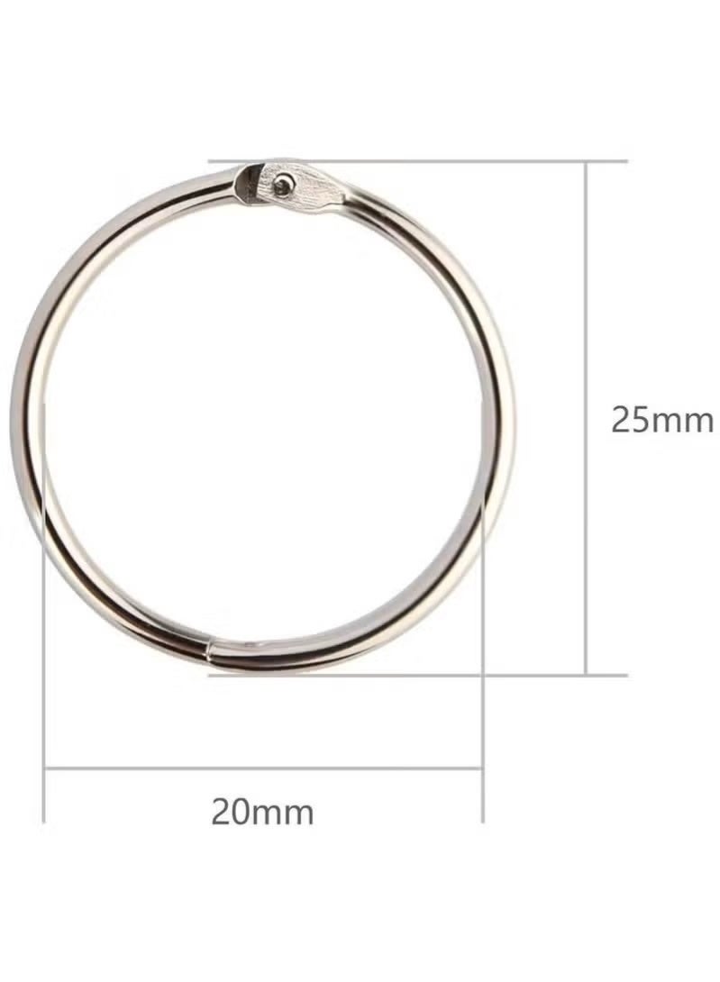 100-Pack Premium Metal Binder Rings (38mm) – Silver Loose Leaf Rings for Flashcards, Index Cards, and Scrapbooking - Image 2
