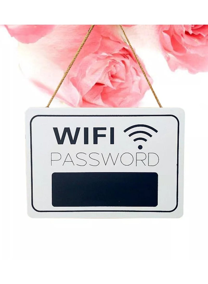لوحة كلمة مرور WiFi - لافتة خشبية ريفية، عرض كلمة مرور WiFi على شكل سبورة للاستخدام المنزلي والمطاعم والضيوف - Image 1