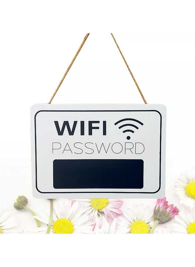 لوحة كلمة مرور WiFi - لافتة خشبية ريفية، عرض كلمة مرور WiFi على شكل سبورة للاستخدام المنزلي والمطاعم والضيوف - Image 2