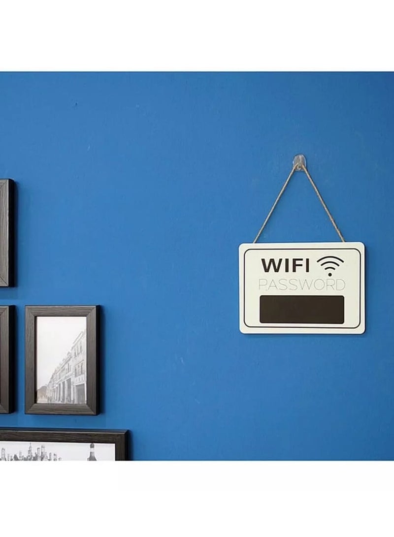 لوحة كلمة مرور WiFi - لافتة خشبية ريفية، عرض كلمة مرور WiFi على شكل سبورة للاستخدام المنزلي والمطاعم والضيوف - Image 4