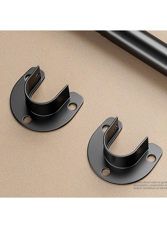 4pcs Closet Rod Bracket Stainless Steel Heavy Duty Closet Pole Socket Curtain Rod Holder U Shaped Easy Install Closet Rod End Supports with Screws 25mm - Image 4
