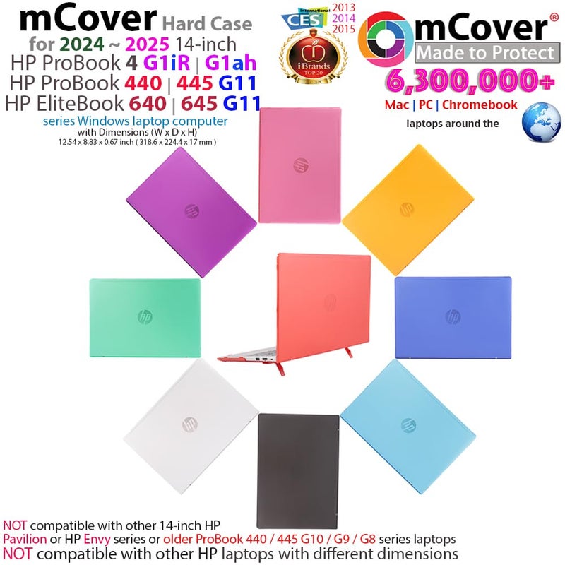 mCover Case ONLY Compatible for 2024 ï½ž 2025 14-inch HP ProBook 4 G1iR | G1ah Series, ProBook 440/445 G11 and EliteBook 640 | 645 G11 Series Windows Notebook PC (NOT Fitting Other HP Models)- Clear - Image 2