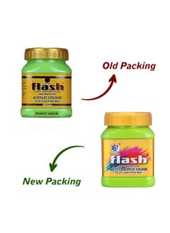 Flash Flash Acrylic Colour (Parrot Green, 200 ml)  - Image 2