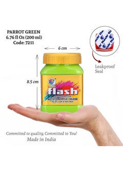 Flash Flash Acrylic Colour (Parrot Green, 200 ml)  - Image 3