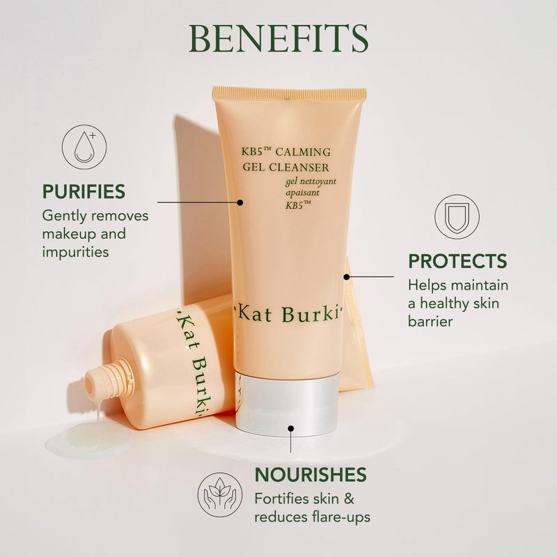 KAT BURKI KB5 Calming Gel Cleanser, Gentle Moisturizing Face Wash & Makeup Remover With Hydrating Botanicals for Sensitive Skin, 4.4 Fl Oz - Image 3
