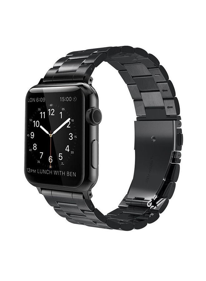 NIBEMINENT Replacement Band Loop Strap For Apple Watch Series 4 44mm Black  - Image 1