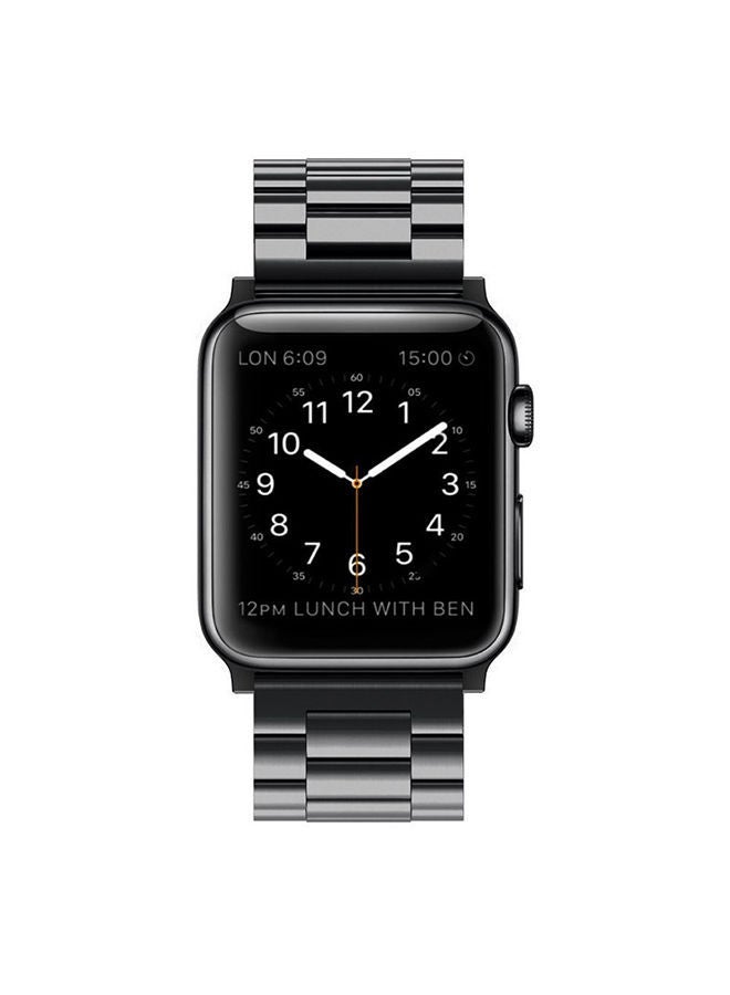 NIBEMINENT Replacement Band Loop Strap For Apple Watch Series 4 44mm Black  - Image 3