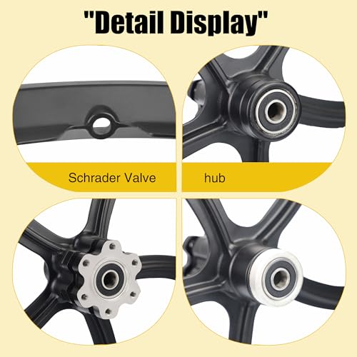 FOMAS Bike Wheel Set 20 inch 5 Spokes Magnesium Alloy 1-piece Bicycle Rim Suitable for Single / 6-11 Speed Disc Brake Quick Release for Kids Bike Mountain Bike Cruiser Bike - Image 4