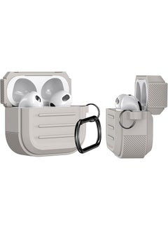 Silicone Case For Airpods 3 Carabiner Included Fashionable Business Case Casual Silicone Cover Durable Silicone Case Silicone Case Cover For Ipod 3 Earbuds Wireless Charging Case