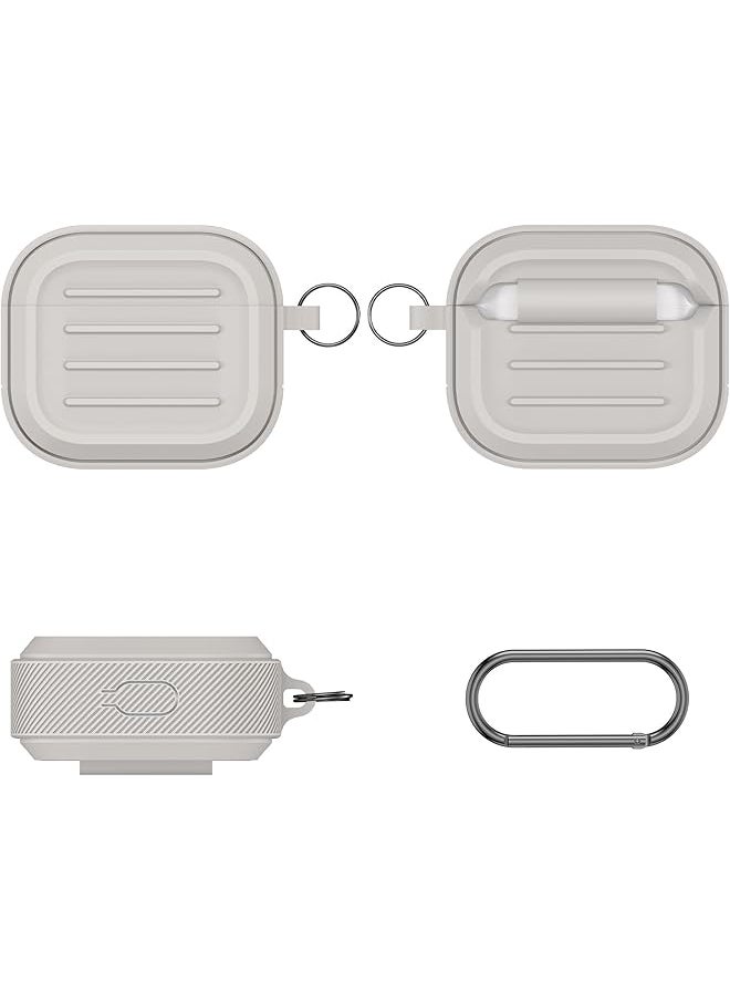 erorex - Silicone Case For Airpods 3 Carabiner Included Fashionable Business Case Casual Silicone Cover Durable Silicone Case Silicone Case Cover For Ipod 3 Earbuds Wireless Charging Case - Image 1