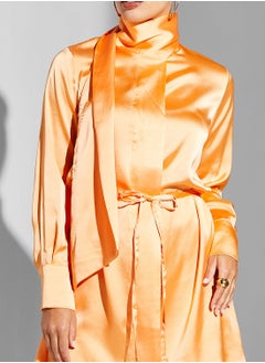 Namshi x Modanisa Belted Button Sleeve Tunic  - Image 3