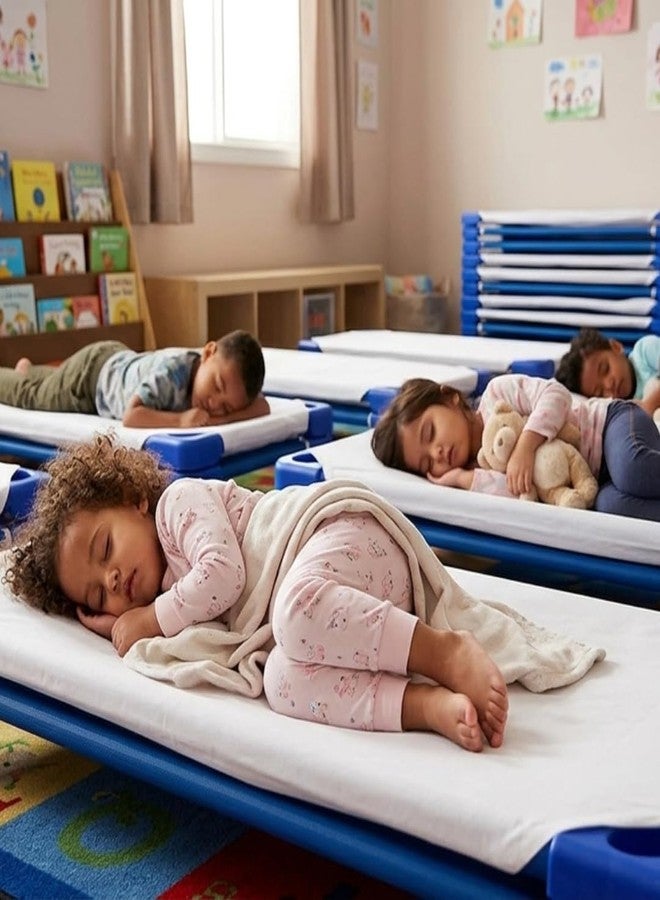SHEETS STARGAZER Cot Sheets for Toddler and Preschool - Daycare/Pre-School Cot Sheet - Corner Elastic Loops - Cot Bed Fitted Sheet - Poly Cotton Surface Pack of 6 (22" X 40) - Daycare Sheets 22 X 40 Inch Tango - Image 5