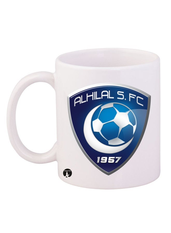 RYN Printed Coffee Mug White/Blue 11ounce