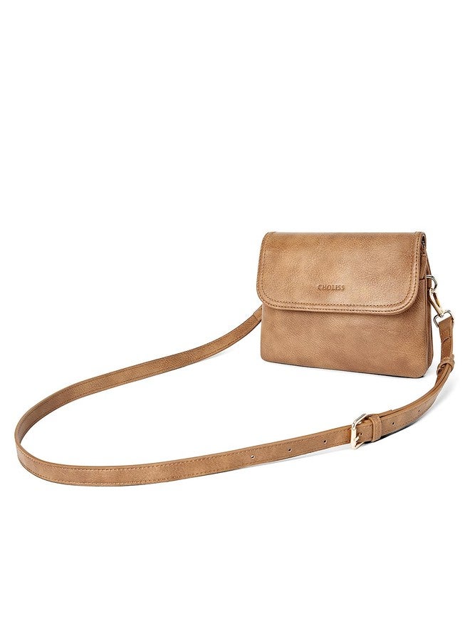 CHOLISS Small Crossbody Bags for Women, Leather Cell Phone Purse, Mini Travel Purse with Adjustable Strap… - Image 1