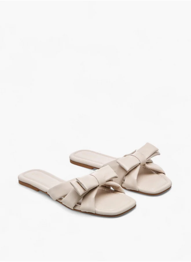 Celeste Women's Bow Detail Slip-On Sandals