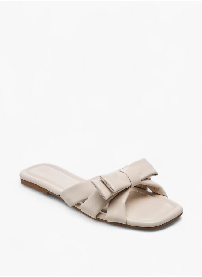 Celeste Women's Bow Detail Slip-On Sandals