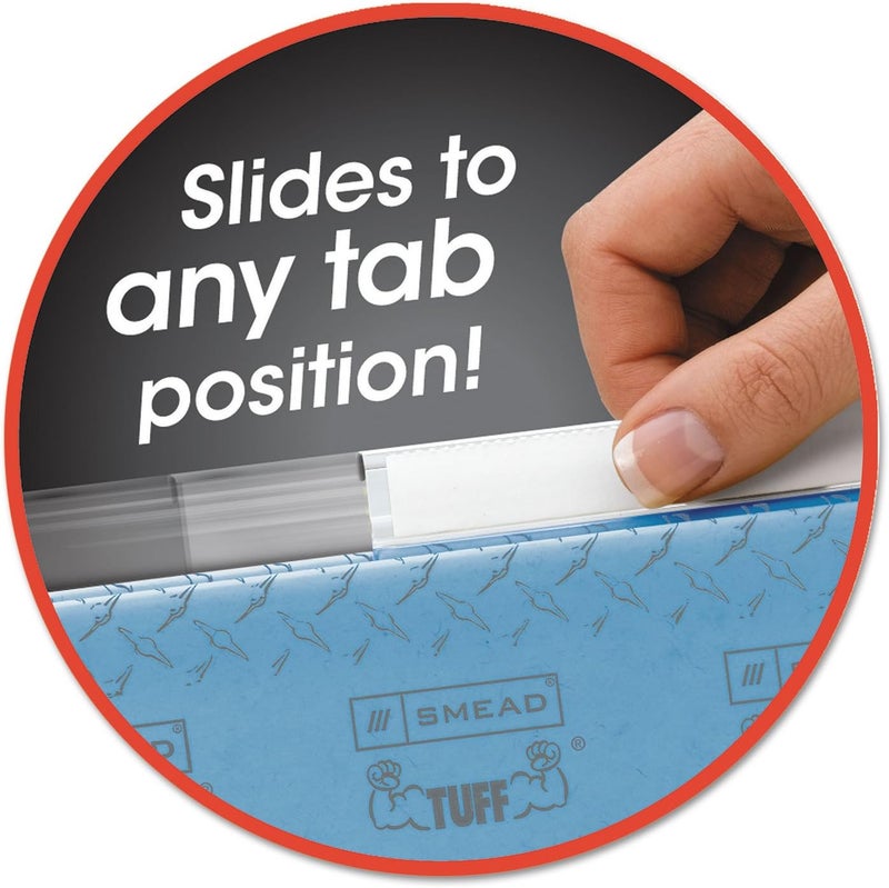 Smead Easy Slide Tab, 1/3-Cut, Clear - 18 Tabs per Pack - Image 4