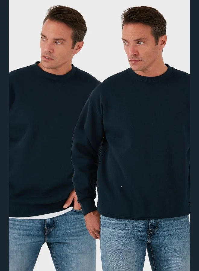 Buratti Buratti Regular Fit Crew Neck Raised 2-Pack Sweat Men's SWEAT 5905255S2