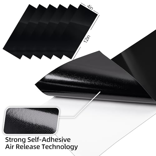 Arespark 6 PCS Emblem Wrap Kit Compatible with Bowtie Logo Wrap Car Stickers, 11.8'' x 4.3'' Cut-Your-Own Emblem Overlay DIY Decals for Chevy, Gloss Black with Tool Kits - Image 5