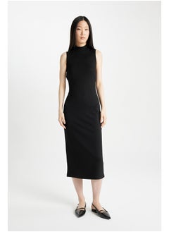 DeFacto Woman Bodycon Mock Neck Short Sleeve Knitted Dress  - Image 5