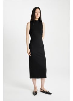 DeFacto Woman Bodycon Mock Neck Short Sleeve Knitted Dress  - Image 4